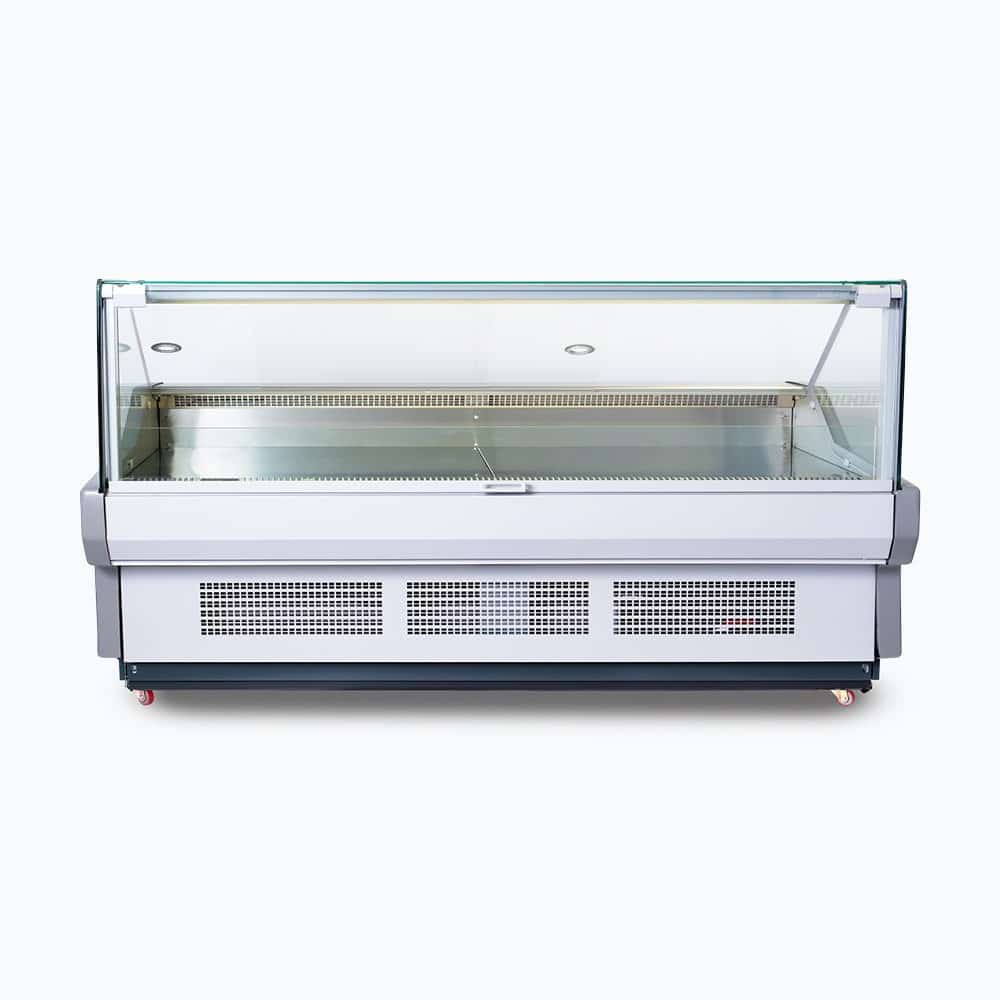 Square Glass Deli Display - 2580mm DD2500SG-NR