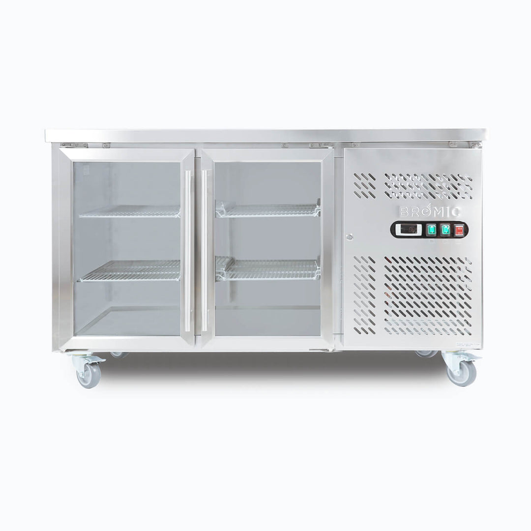 Under Bench Display Fridge - 282L - 2 Doors - Glass UBC1360GD-NR