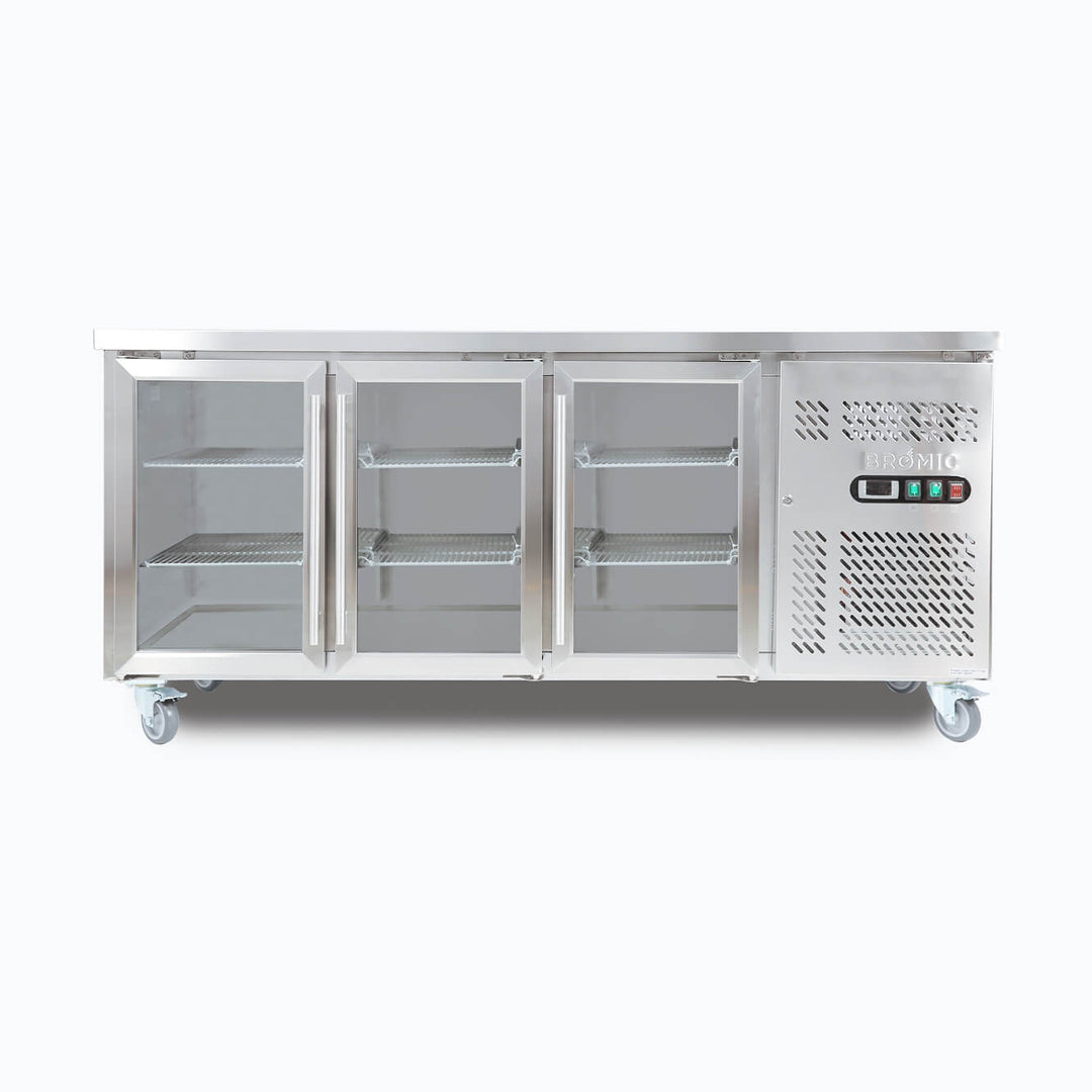 Under Bench Display Fridge - 417L - 3 Doors - Glass UBC1795GD-NR