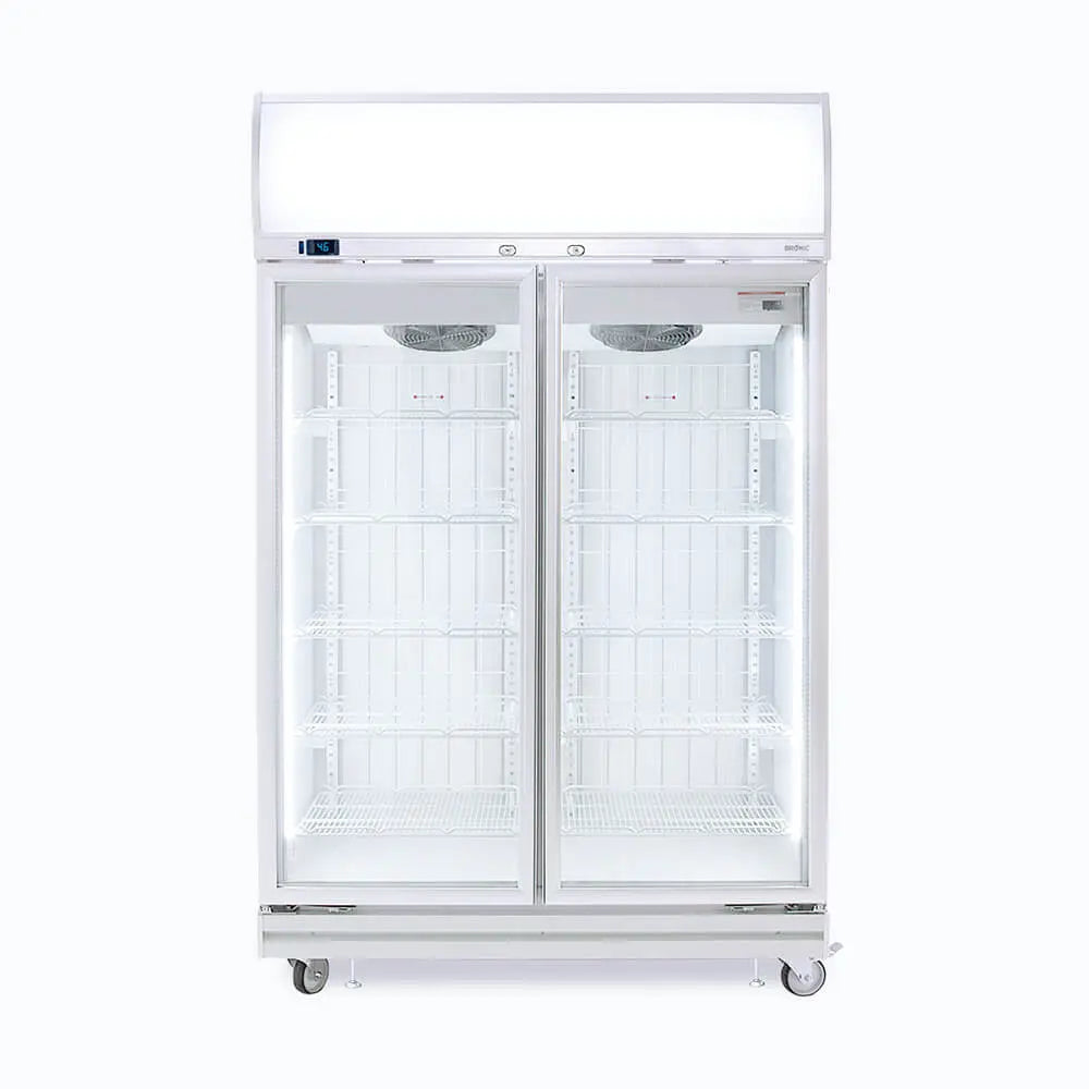 Upright Display Freezer - 976L - 2 Doors - Flat Glass - Lightbox UF1000LF