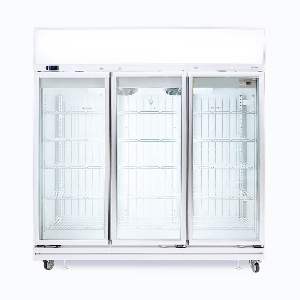 Upright Display Freezer - 1507L - 3 Doors - Flat Glass - Lightbox UF1500LF