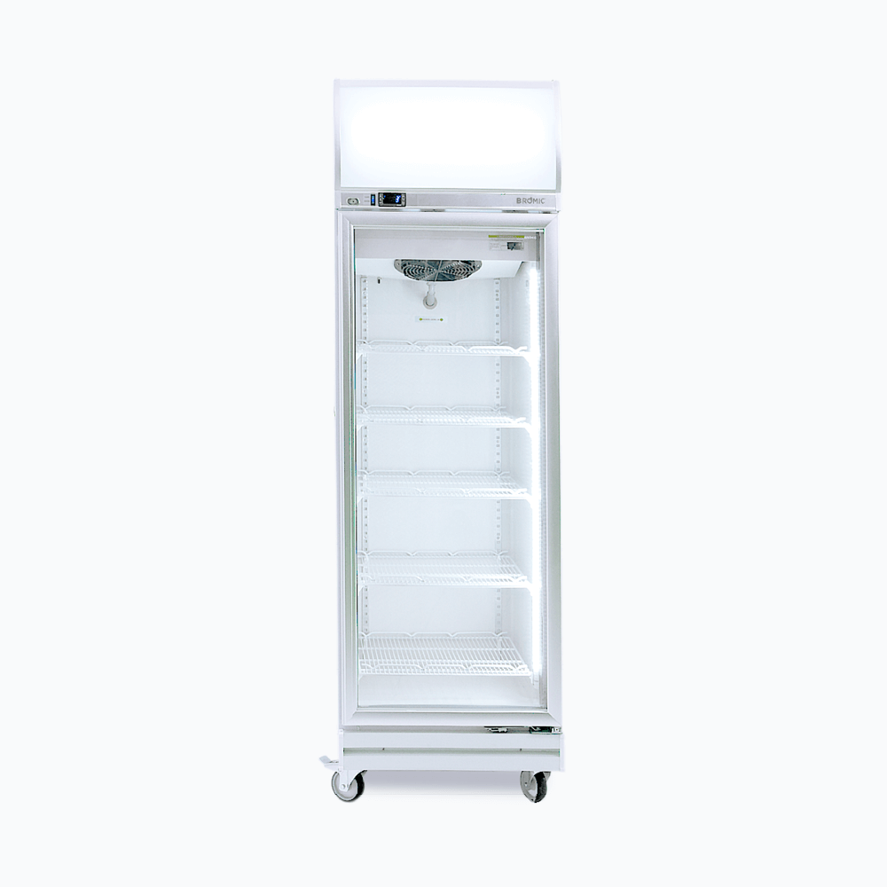 Upright Display Fridge - 444L - 1 Door - Flat Glass - Lightbox GD0500LF