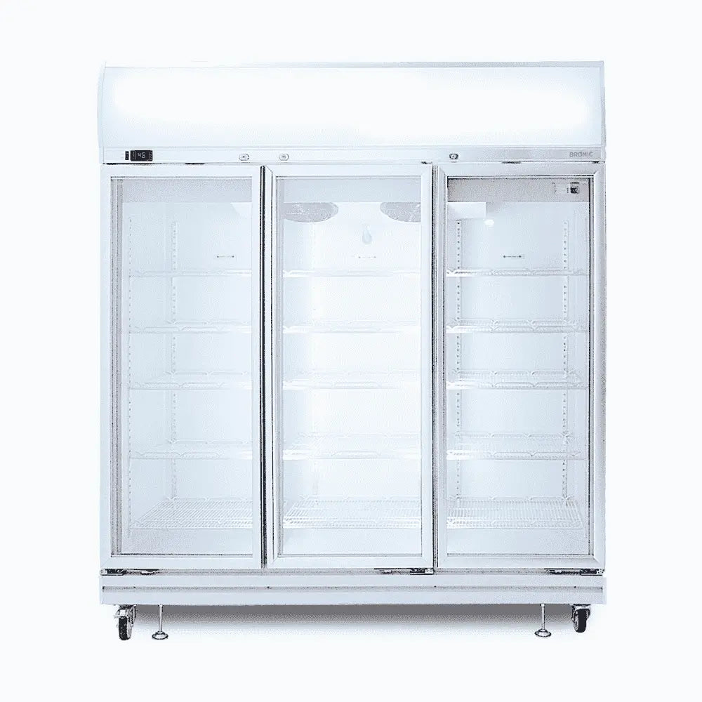 Upright Display Fridge - 1507L - 3 Doors - Flat Glass - Lightbox GD1500LF