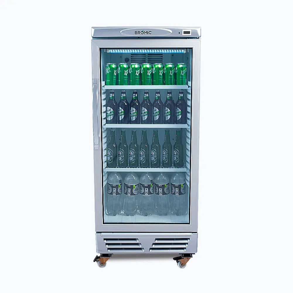Upright Display Fridge - 215L - 1 Door - Flat Glass GM0220-NR