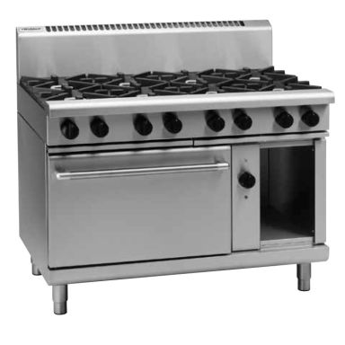 Waldorf 800 Series RNL8810GEC - 1200mm Gas Range Electric Convection Oven Low Back Version