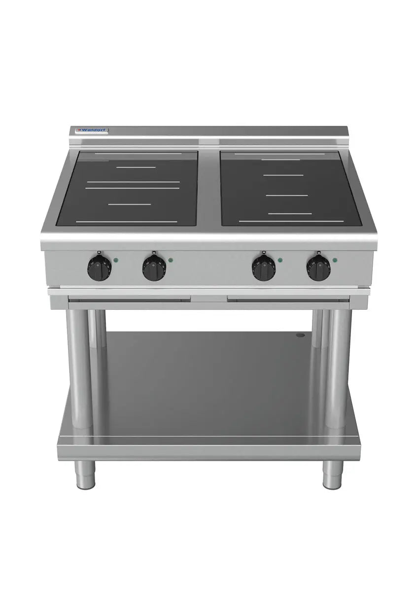 Waldorf 800 Series INL8400R3F-LS - 900mm Electric Induction Cooktop Low Back Version - Leg Stand
