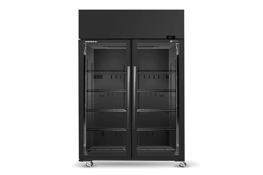 SKT1300N-A 2 Glass Door Display or Storage Fridge