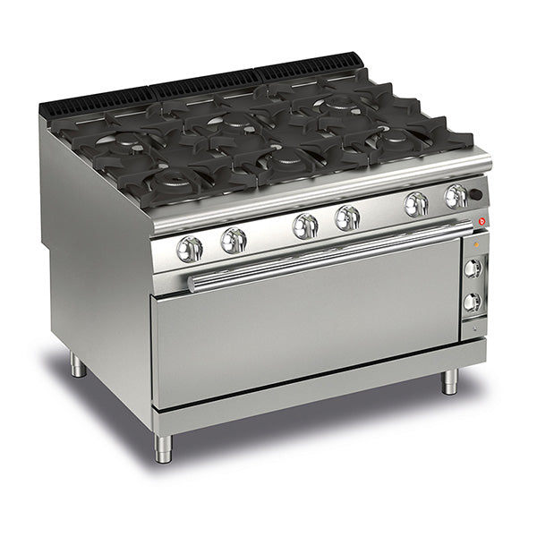 Q90PCFL/G1205 6 Burner Gas Cook Top With Full Length Gas Oven