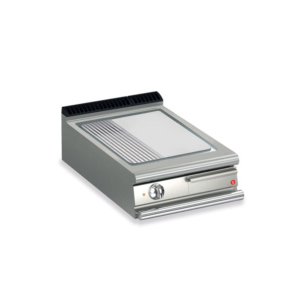 Q70SFT/E620 1 Burner Electric Fry Top With 2/3 Smooth 1/3 Ribbed Mild Steel Plate And Thermostat Control