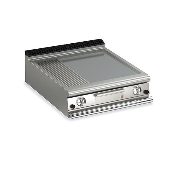 Q90FT/G820 2 Burner Gas Fry Top With 2/3 Smooth 1/3 Ribbed Mild Steel Plate