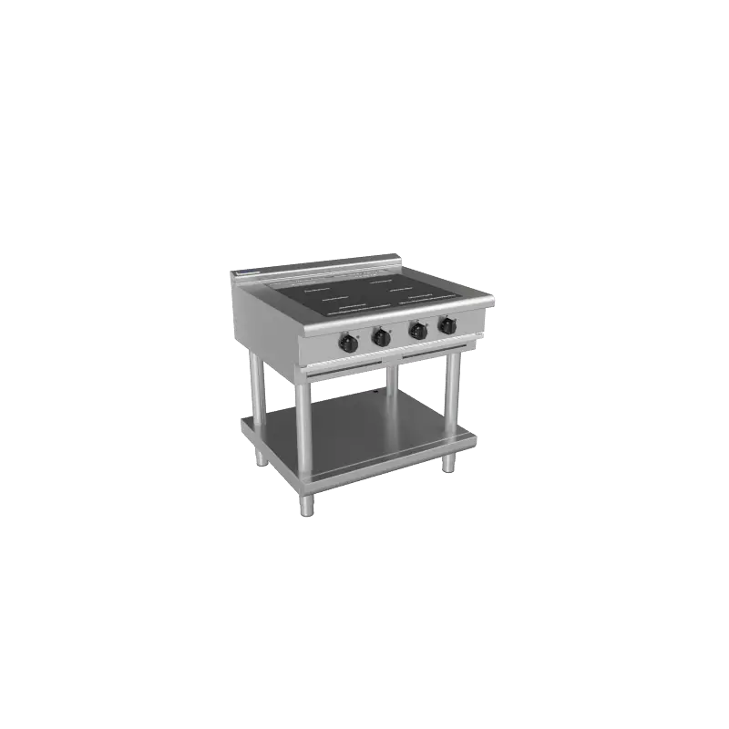 Waldorf 800 Series INL8400R3-LS - 900mm Electric Induction Cooktop Low Back Version - Leg Stand