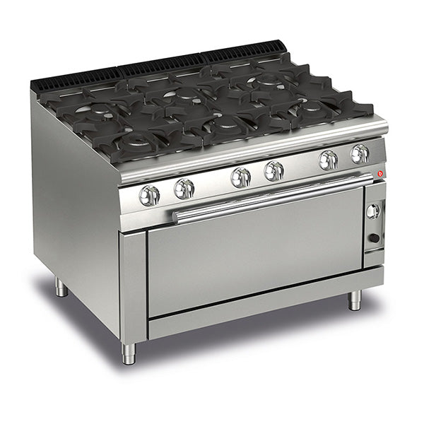 Q70PCFL/G1205 6 Burner Gas Cook Top With Full Length Gas Oven