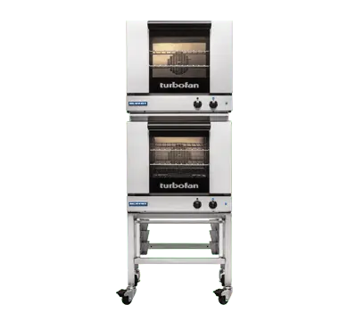 Turbofan E23M3/2 - Half Size Tray Manual Electric Convection Ovens Double Stacked