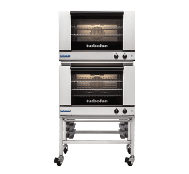 Turbofan E27M3/2 - Full Size Tray Manual Electric Convection Ovens Double Stacked