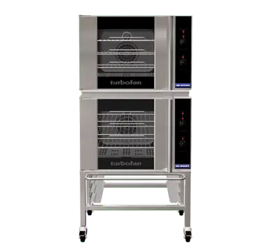Turbofan E30M3/2C - Double Stacked - GN 1/1 Manual / Electric Convection Ovens Double Stacked on a Stainless Steel Base Stand