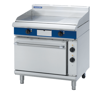 Blue Seal Evolution Series EP506 - 900mm Electric Griddle Static Oven Range