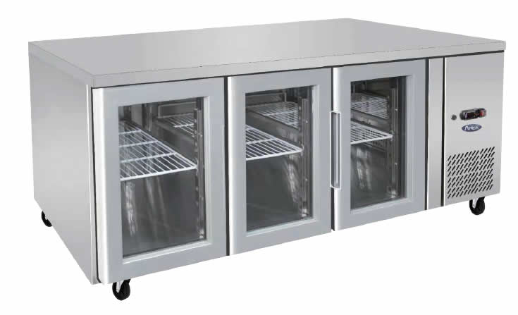 GLASS THREE DOOR COOLING FRIDGE TABLE 1795 MM EPF3731