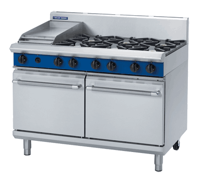 Blue Seal Evolution Series G528C - 1200mm Gas Range Double Static Oven