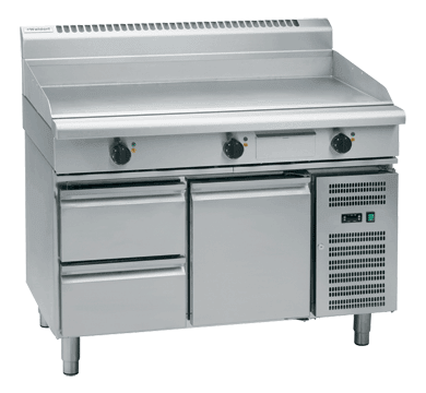 Waldorf 800 Series GP8120E-RB - 120mm Electric Griddle - Refrigerated Base