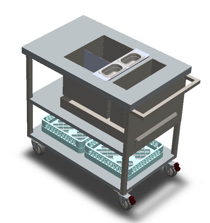 Flowline Stainless Steel Cocktail Station Trolley