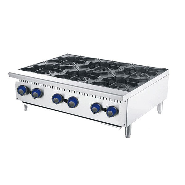 6 BURNER COOK TOPS W910 X D700 X H333 | COOKRITE 1 ATHP-36-6-LPG