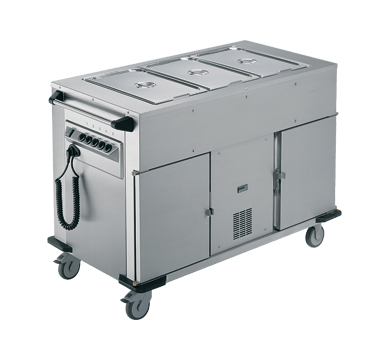 Rieber NORM-III-1-1K - Bain Marie Top 1 x Heated Cabinet 1 x Refrigerated Cabinet Mobile Food Transport Trolley