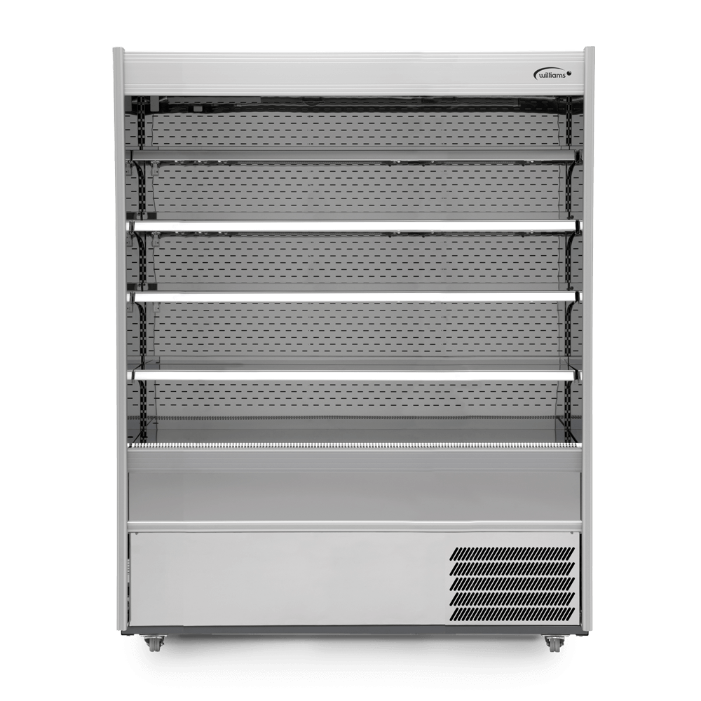 Gem Multideck - white open deck fridge with night blind M150MTWCN