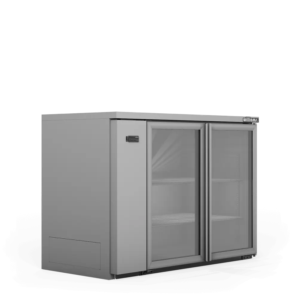 Cameo - Two Door Stainless Steel Remote Back Bar Counter Display Refrigerator HC2RGS