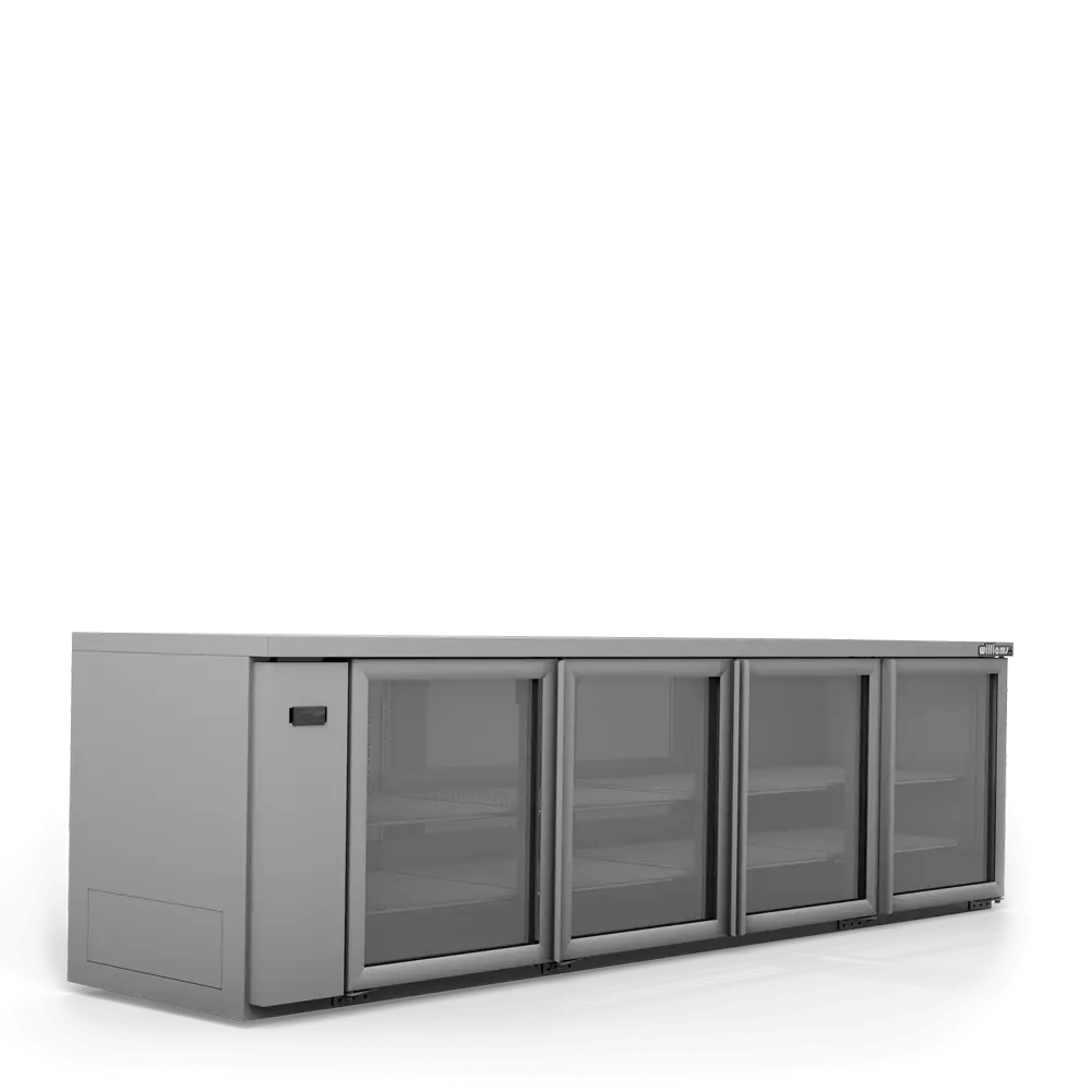 Boronia - Four Door Stainless Steel Remote Back Bar Counter Display Refrigerator HB4RGS