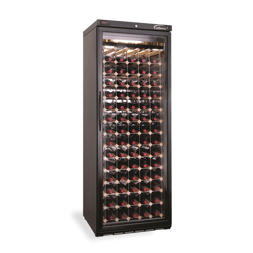 Wine Cabinet - One Door Black Upright Wine Display Refrigerator BC95W-DR