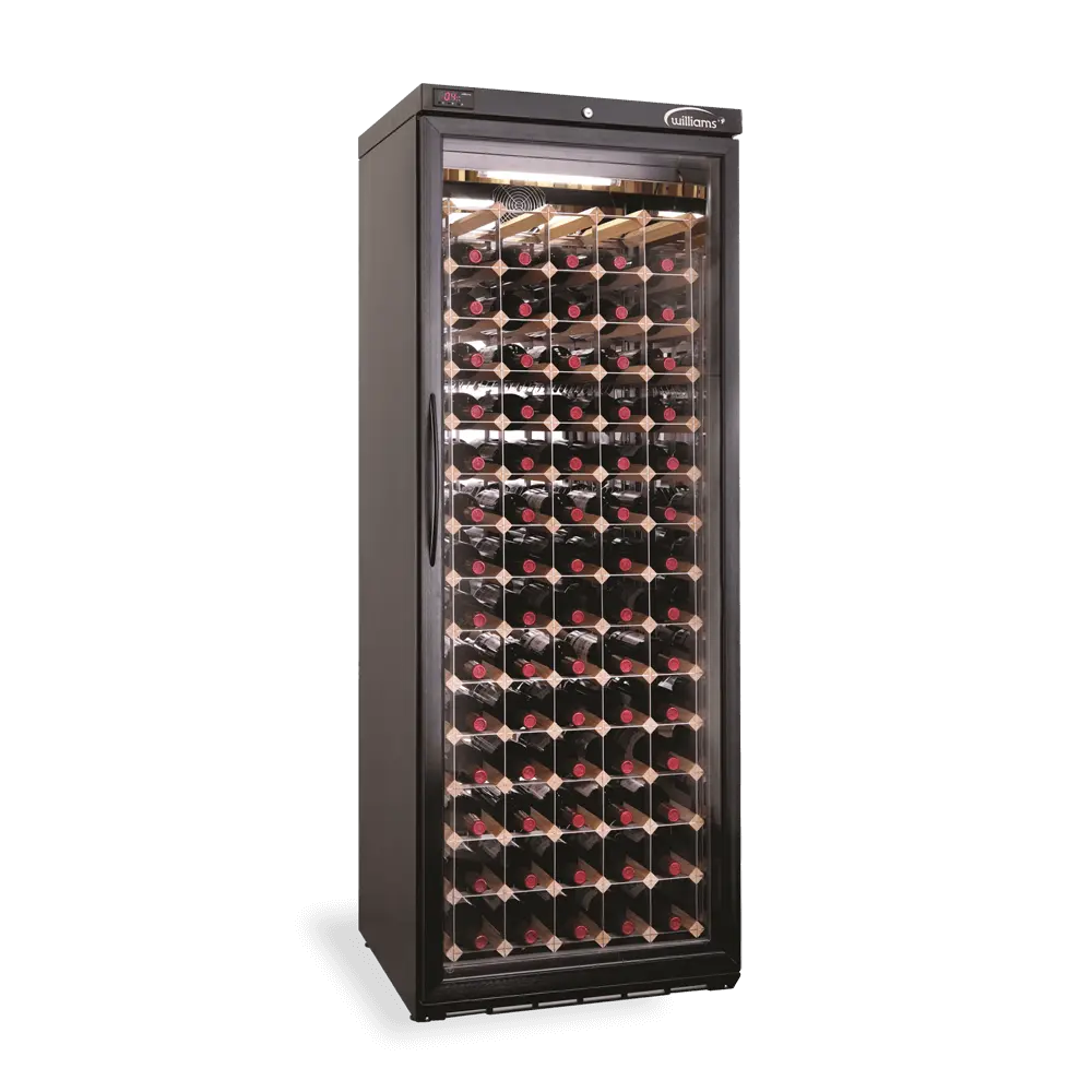 Wine Cabinet - One Door Black Upright Wine Display Refrigerator BC95W-DR