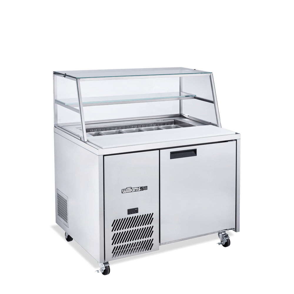 Jade Sandwich - One Door Stainless Steel Prep Counter Refrigerator With Blown Air Well HJ1SCBASS