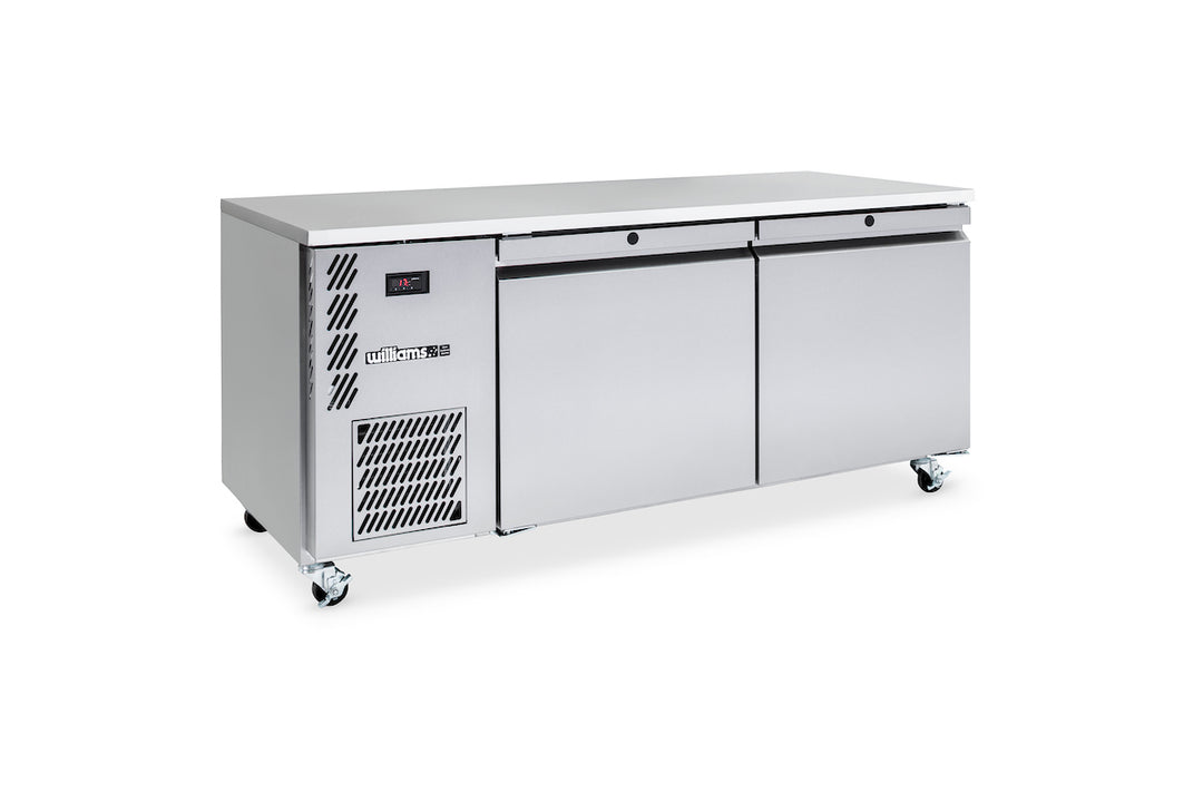 Emerald - Two Door Stainless Steel Under Counter Storage Freezer LE2USS