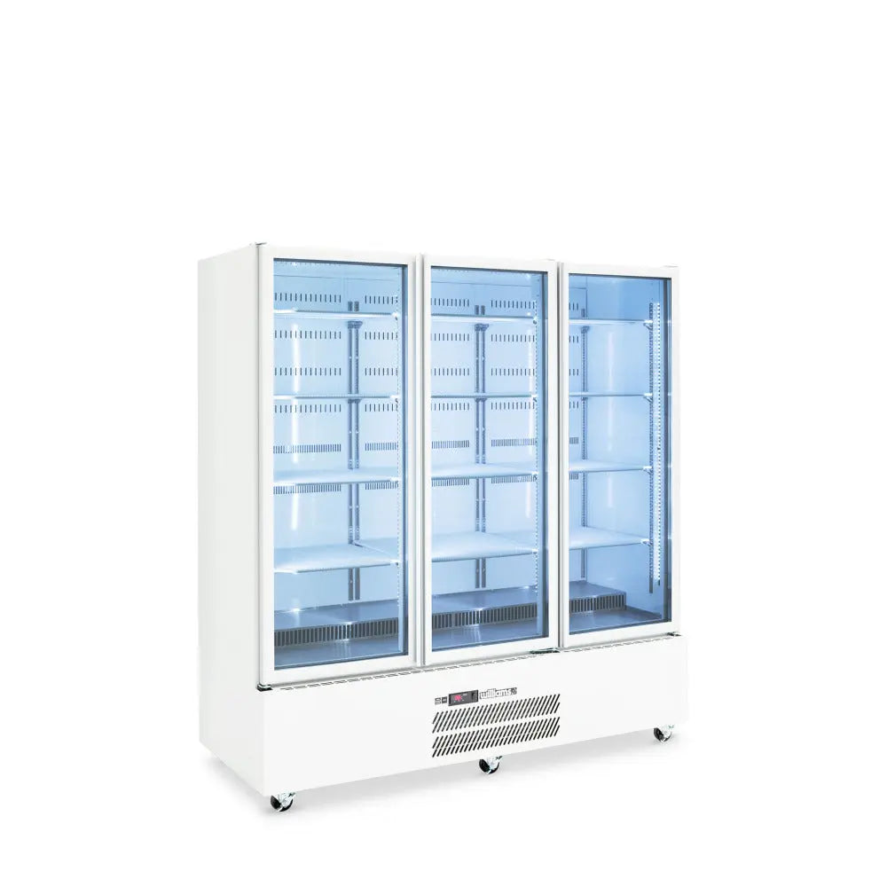 Quartz Star - Three Door White Colorbond Upright Display Refrigerator HQS3GW