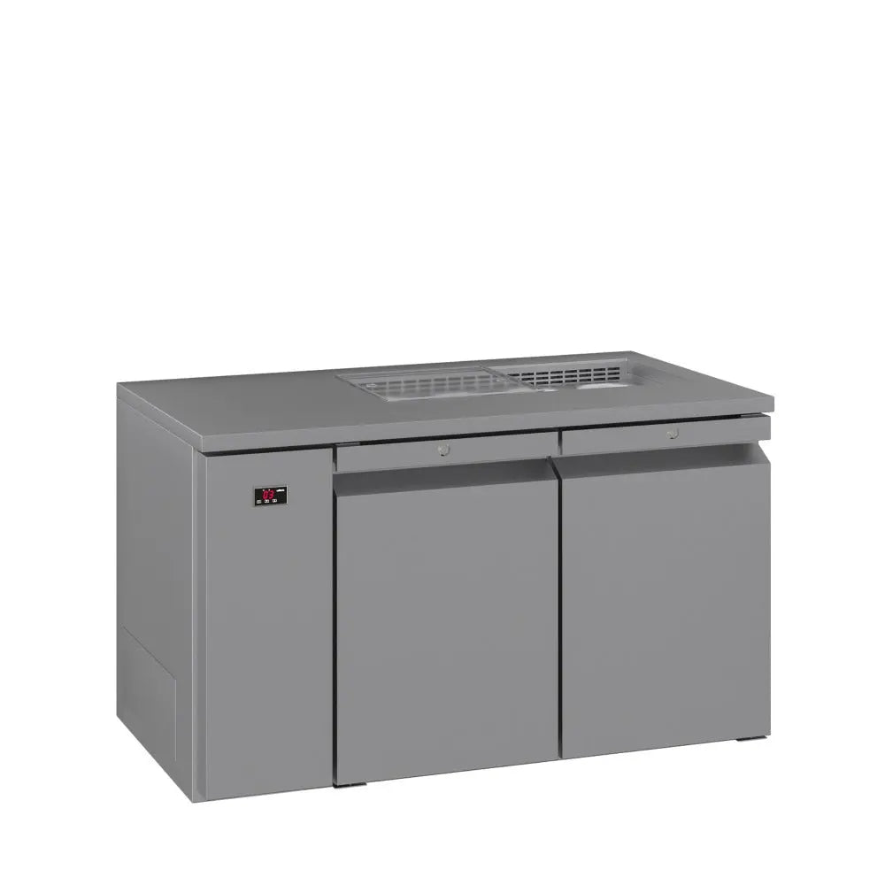 Opal - Two Door Stainless Steel Remote Under Counter Refrigerator With Blown Air Well HO2RSSBA