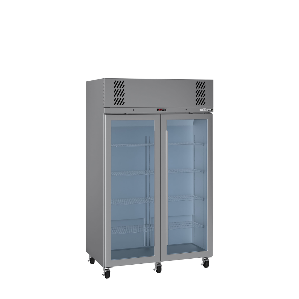 Pearl - Two Door Stainless Steel Upright Display Refrigerator HP2GS