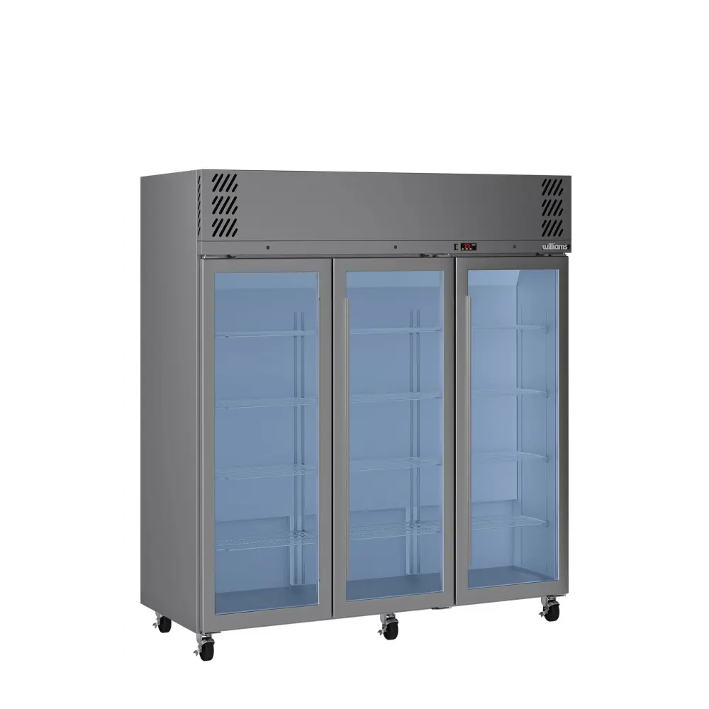 Pearl - Three Door Stainless Steel Upright Display Refrigerator HP3GS