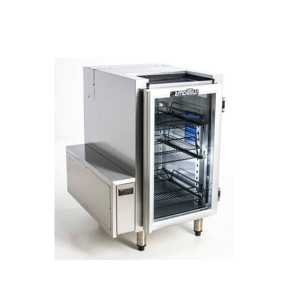 Glass Chiller - One Door Remote Glass Chiller Slimline with two shelves and left hand services FGC1-L