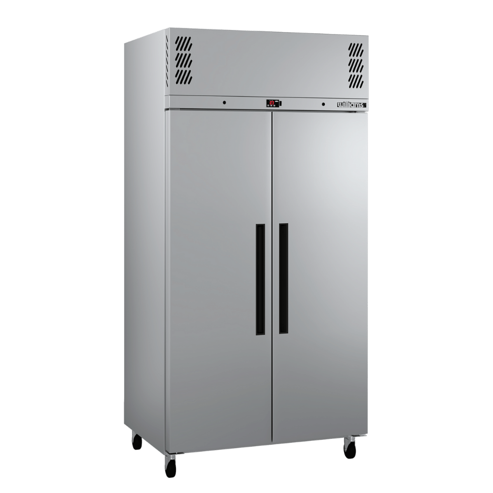 Pearl - Slim Two Door Stainless Steel Upright Storage Refrigerator HPR2SS