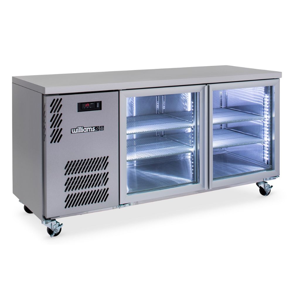 Boronia - Two Door Stainless Steel Under Counter Display Refrigerator HB2UGSHC