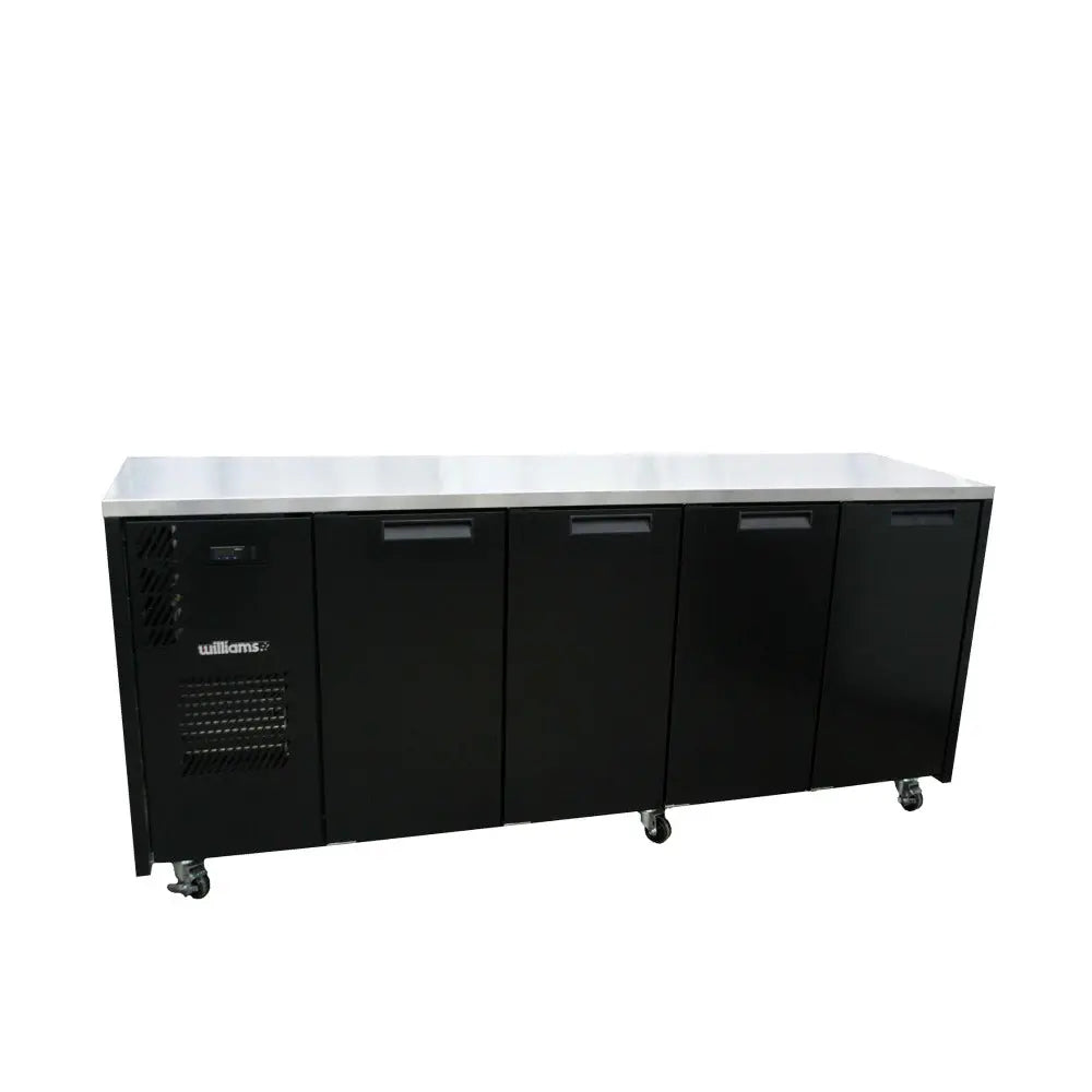 Cameo - Four Door Black Colorbond Under Counter Display Refrigerator HC4USBHC