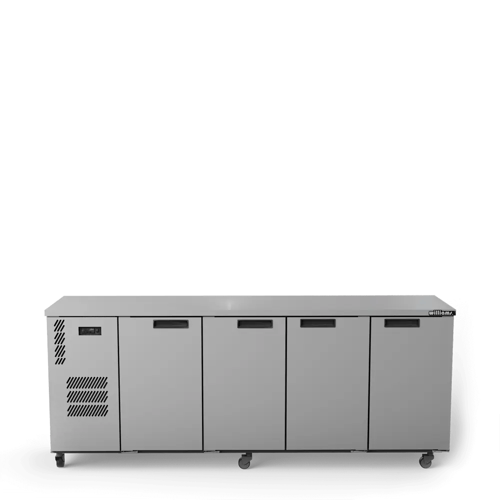 Cameo - Four Door Stainless Steel Under Counter Display Refrigerator HC4USSHC