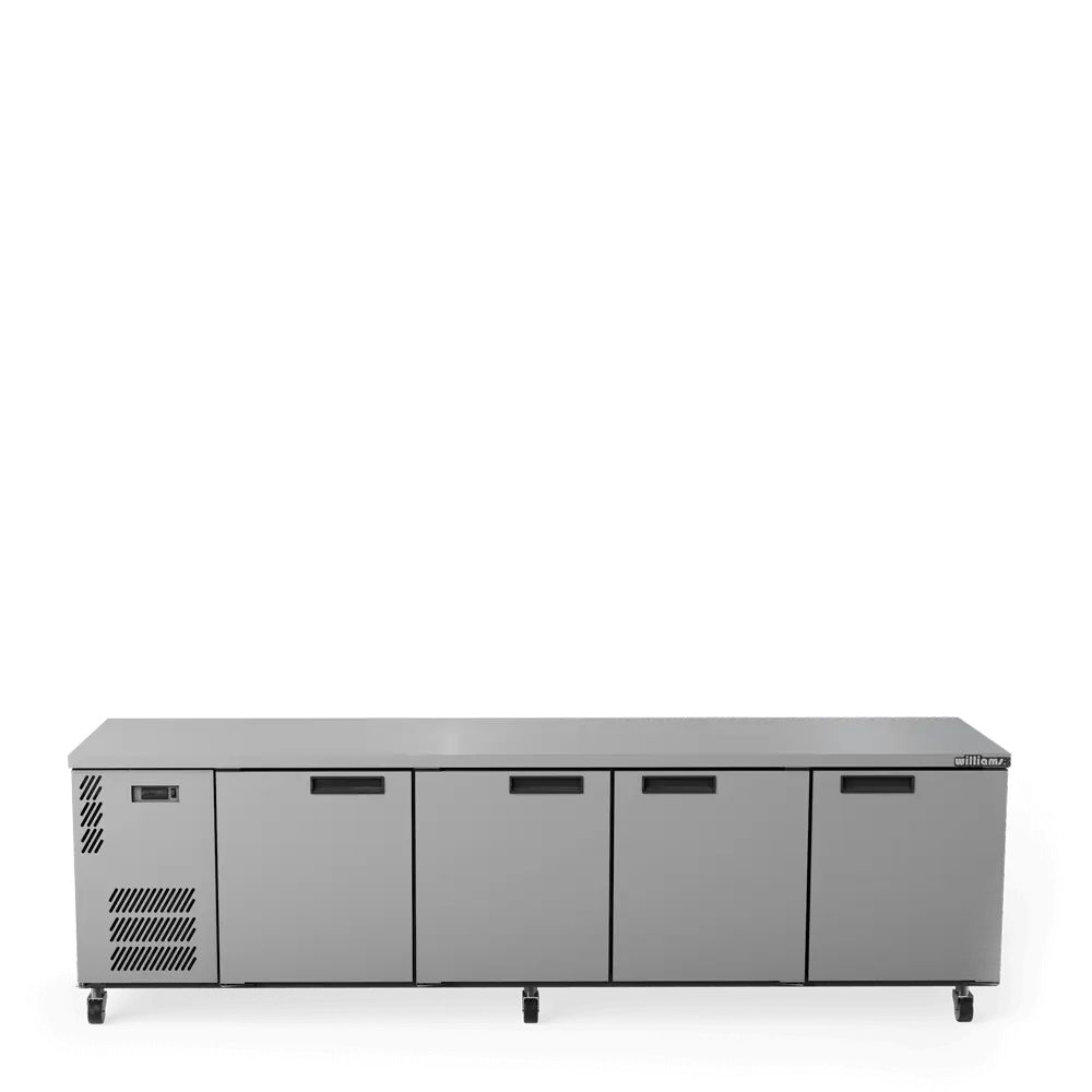 Boronia -  Four Door Stainless Steel Under Counter Display Refrigerator HB4USSHC