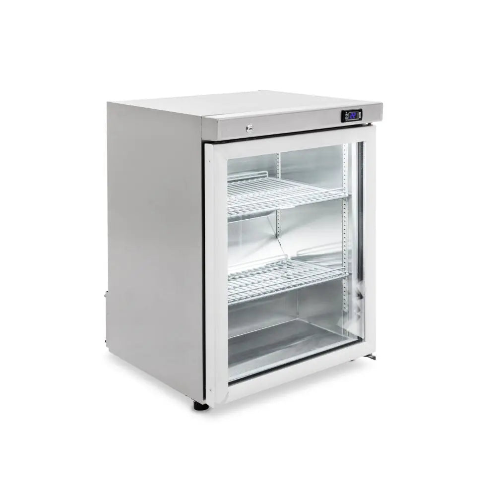 Topaz Compact - One Door Counter Stainless Steel compact glass door Refrigerator HTM1GS