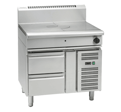 Waldorf 800 Series RN8100G-RB - 900mm Gas Target Top - Refrigerated Base