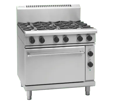 Waldorf 800 Series RNL8610GEC - 900mm Gas Range Electric Convection Oven Low Back Version